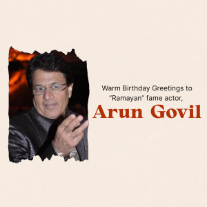 Arun Govil Birthday whatsapp status poster