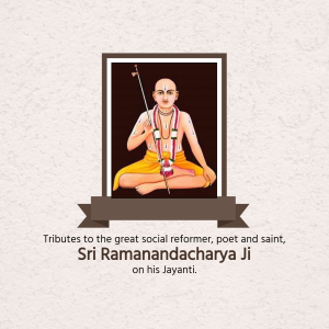 Ramanandacharya jayanti creative image