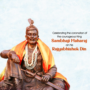 Sambhaji Maharaj Rajyabhishek creative image