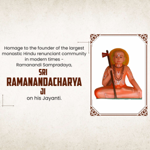 Ramanandacharya jayanti poster Maker