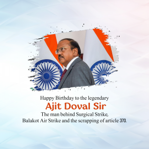 Ajit Doval Birthday graphic