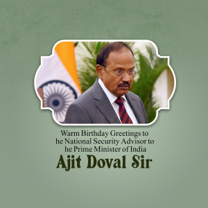 Ajit Doval Birthday Facebook Poster
