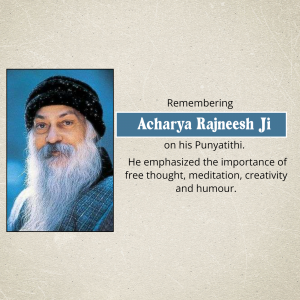 Acharya Rajneesh Punyatithi marketing flyer