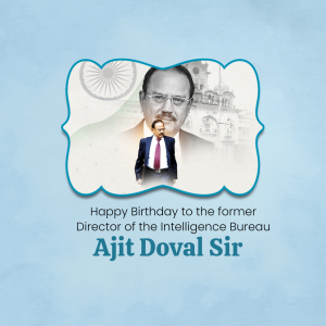 Ajit Doval Birthday whatsapp status poster