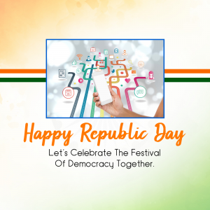 Republic day Business Post greeting image