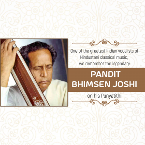 Bhimsen Joshi Punytithi marketing poster