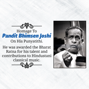 Bhimsen Joshi Punytithi graphic