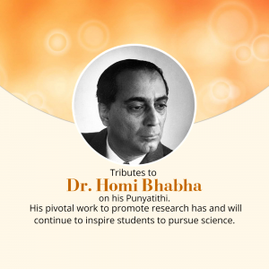 Homi J. Bhabha Punyatithi event advertisement