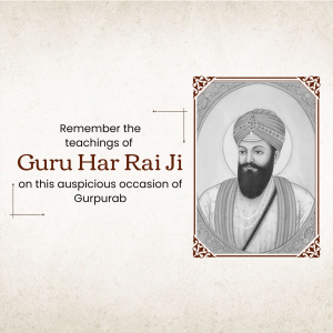 Guru Har Rai Jayanti whatsapp status poster