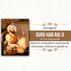 Guru Har Rai Jayanti Facebook Poster