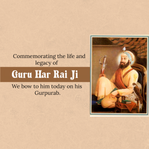 Guru Har Rai Jayanti marketing poster