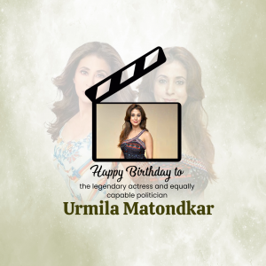 Urmila Matondkar Birthday flyer