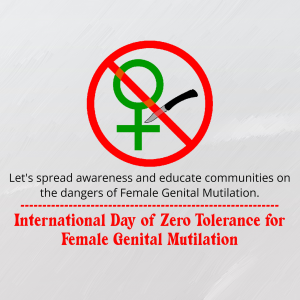 International Day of Zero Tolerance for Female Genital Mutilation marketing poster