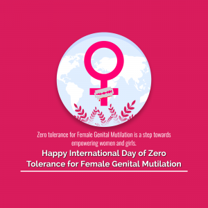 International Day of Zero Tolerance for Female Genital Mutilation marketing flyer
