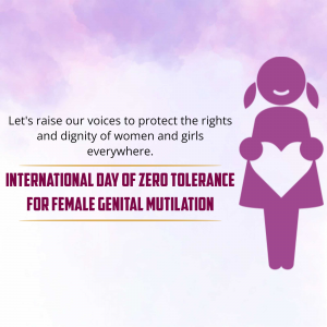 International Day of Zero Tolerance for Female Genital Mutilation creative image