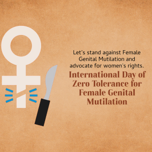 International Day of Zero Tolerance for Female Genital Mutilation Facebook Poster