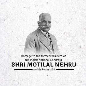 Motilal Nehru Punyatithi poster Maker