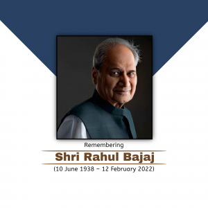 Rahul Bajaj Punyatithi marketing poster