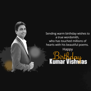 Kumar Vishwas Birthday poster Maker