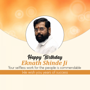 Eknath Shinde Birthday graphic