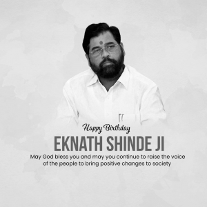 Eknath Shinde Birthday marketing flyer