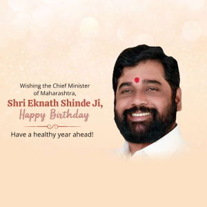 Eknath Shinde Birthday creative image