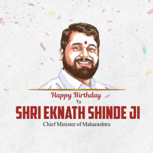 Eknath Shinde Birthday ad post