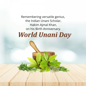 World Unani Day whatsapp status poster