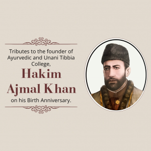 Hakim Ajmal Khan Birth Anniversary Instagram Post