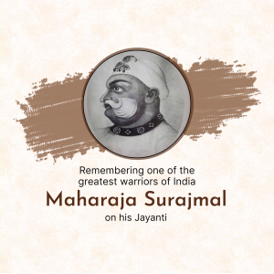 Maharaja Surajmal Jayanti graphic