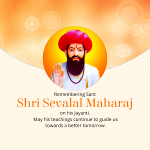 Sevalal Maharaj Jayanti creative image