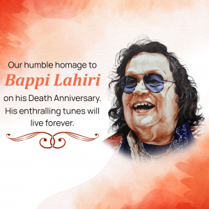 Bappi Lahiri Punyatithi marketing poster