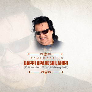 Bappi Lahiri Punyatithi creative image