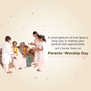 Parents' worship day whatsapp status poster