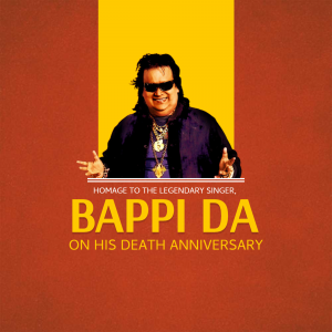 Bappi Lahiri Punyatithi whatsapp status poster