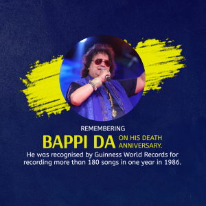 Bappi Lahiri Punyatithi poster Maker