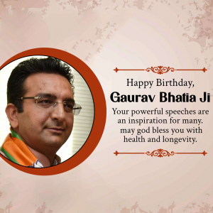 Gaurav Bhatia Birthday poster