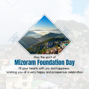 Mizoram Foundation Day marketing flyer