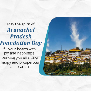 Arunachal Pradesh Foundation Day marketing poster