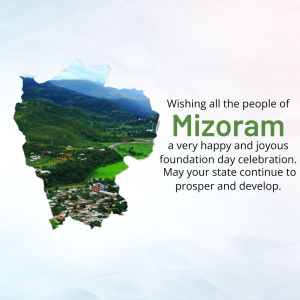 Mizoram Foundation Day creative image
