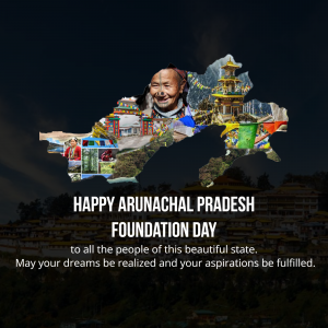 Arunachal Pradesh Foundation Day marketing flyer