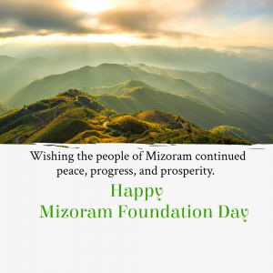 Mizoram Foundation Day marketing poster
