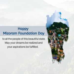 Mizoram Foundation Day Facebook Poster