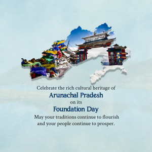 Arunachal Pradesh Foundation Day Facebook Poster