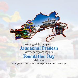 Arunachal Pradesh Foundation Day poster Maker