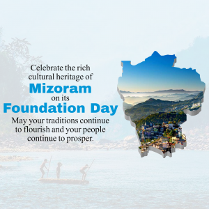 Mizoram Foundation Day event advertisement
