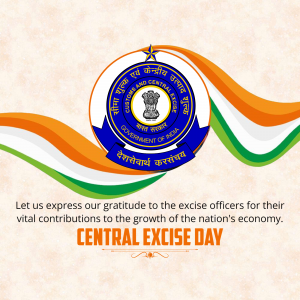 Central Excise Day marketing poster