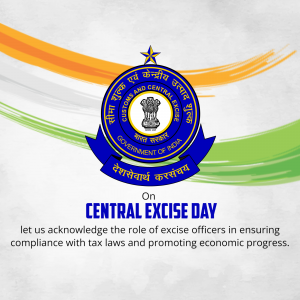 Central Excise Day whatsapp status poster