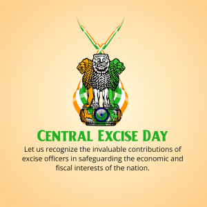 Central Excise Day event advertisement