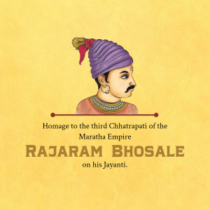 Rajaram Bhosale Jayanti Facebook Poster